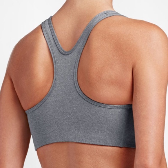 NWT Nike Swoosh Dri-Fit Sports Bra Charcoal Gray - Picture 5 of 10